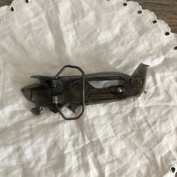 Vtg 1980 J718 Airplane Belt Buckle - Picture 4 of 12